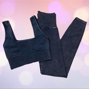 FP Movement 2-Piece Good Karma Square Neck Crop and Leggings Bundle Size XS/S